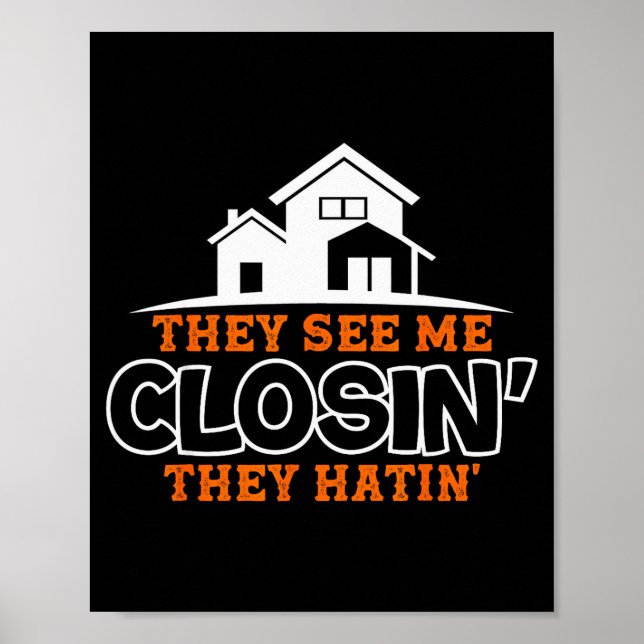 Affiche Closing S Like A Boss Real Estate Funny Realtor  (Devant)