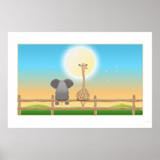 Affiche clôture avec vue