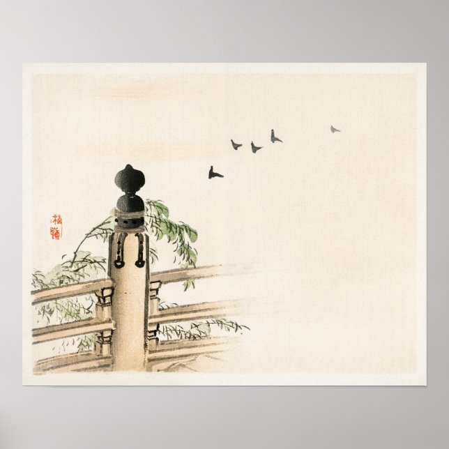 Affiche Clôture de Kōno Bairei (1844-1895) (Devant)