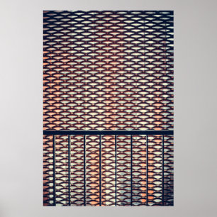 Affiche Clôture en acier gris