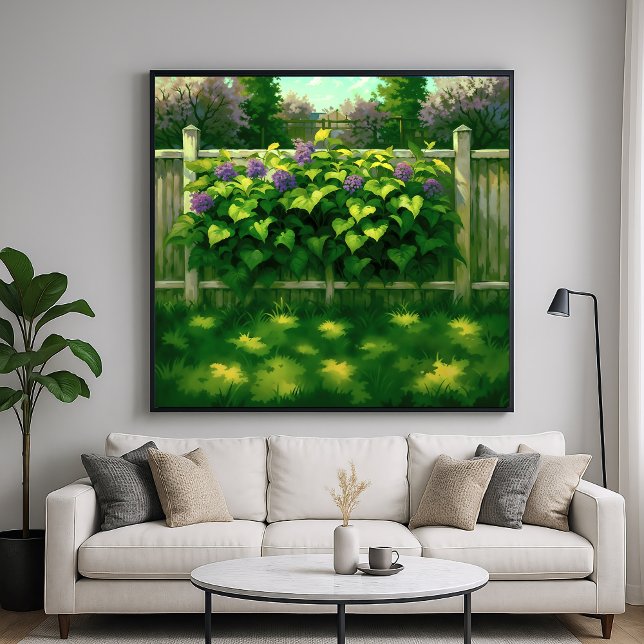 Affiche Clôture - Jardin Illustration Art (Créateur téléchargé)