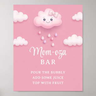 Affiche Clouage doux blanc neuf barre rose pâle maman-osa