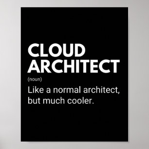 Affiche Cloud Architect Drôle Dire