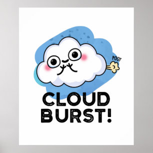 Affiche Cloud Burny Funny Cloud Fart Pun