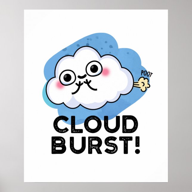 Affiche Cloud Burny Funny Cloud Fart Pun (Devant)