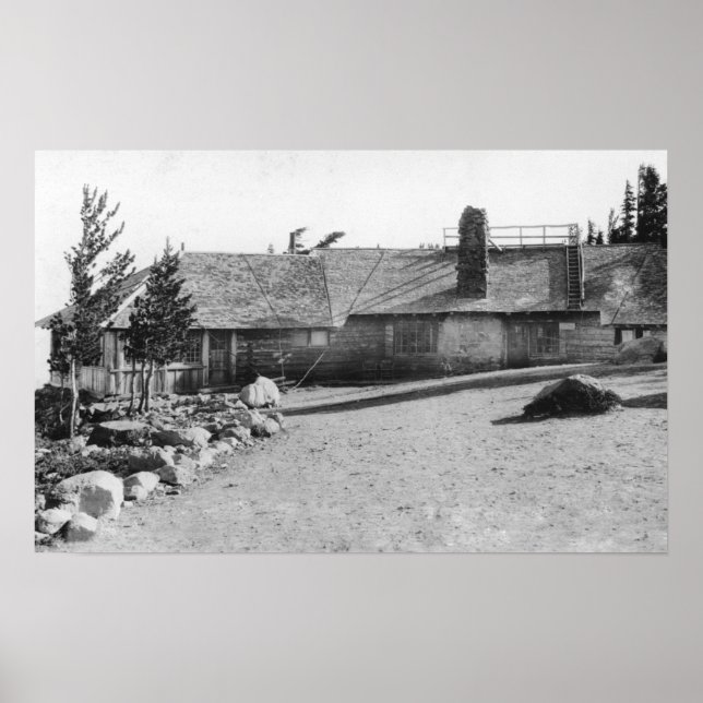 Affiche Cloud Casquette Inn at Mt. Hood, Oregon Photograph (Devant)