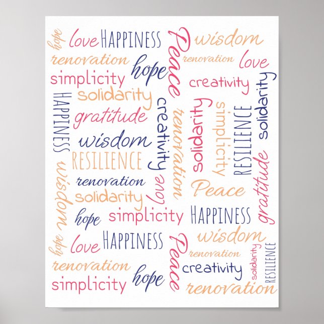 Affiche Cloud de balise Mots positifs Meilleur Vendeur (Devant)