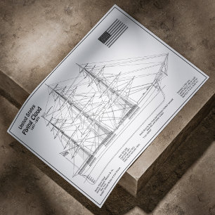 Affiche Cloud de vol de l'expédition clipper - Blueprint B