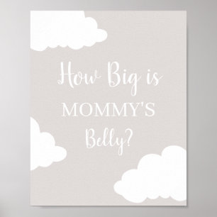 Affiche Cloud How Big is Mommy's Belly Signe
