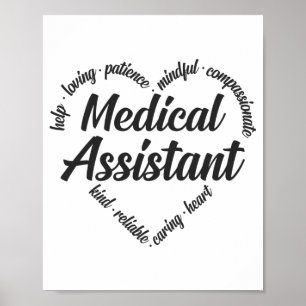 Affiche Cloud Médicale Assistant Coeur Word