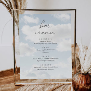 Affiche Cloud Neuf Thème Cloud 9 Bar Menu