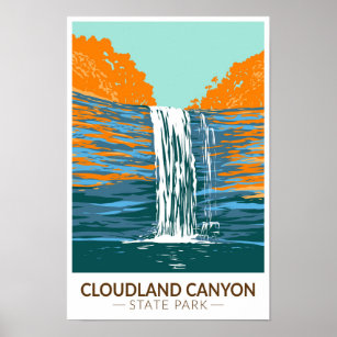 Affiche Cloudland Canyon State Park Georgia Vintage