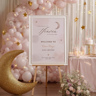 Affiche Clouds Petit morceau de Ciel Baby shower Bienvenue