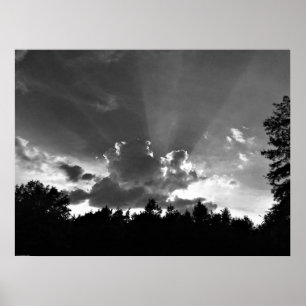 Affiche Cloudscape / Noir,