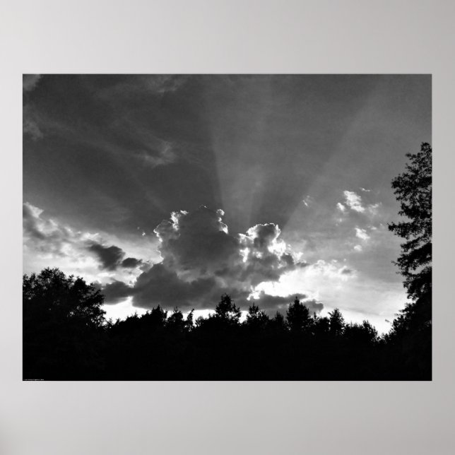 Affiche Cloudscape / Noir, (Devant)
