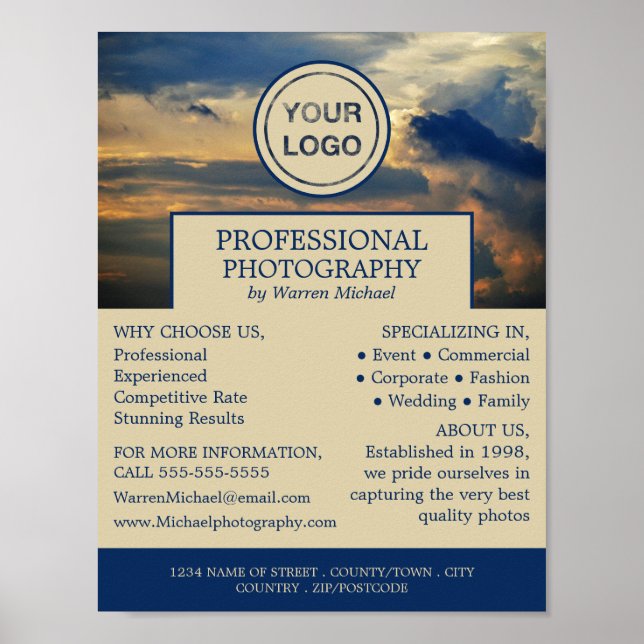 Affiche Cloudscape, Photographie, Location de photographes (Devant)