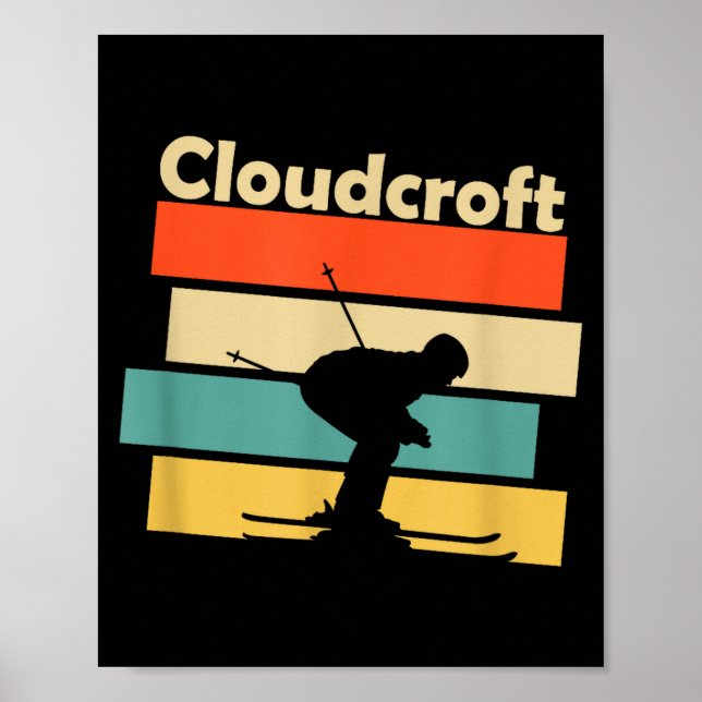 Affiche Clouroft New Mexico Retro Ski  (Devant)