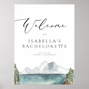 Affiche CLOVER Mountain Lake Pine Bachelorte Bienvenue