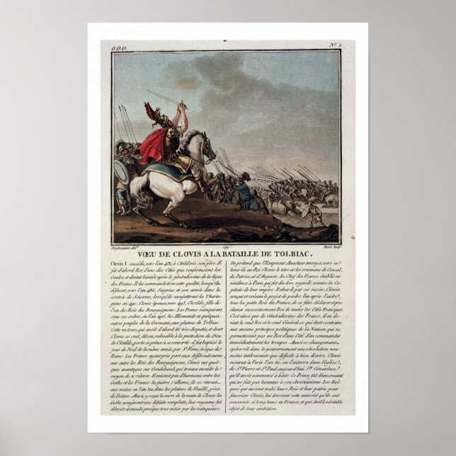 Affiche Clovis I (c.466-511) à la bataille de Tolbiac, 496 (Devant)