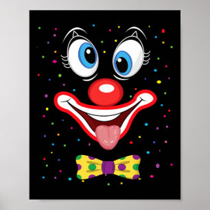 Affiche Clown Carnaval Visage Cirque Costume Enfants Homme