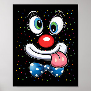 Affiche Clown Carnaval Visage Cirque Costume Enfants Homme