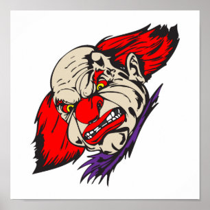 Affiche clown diabolique