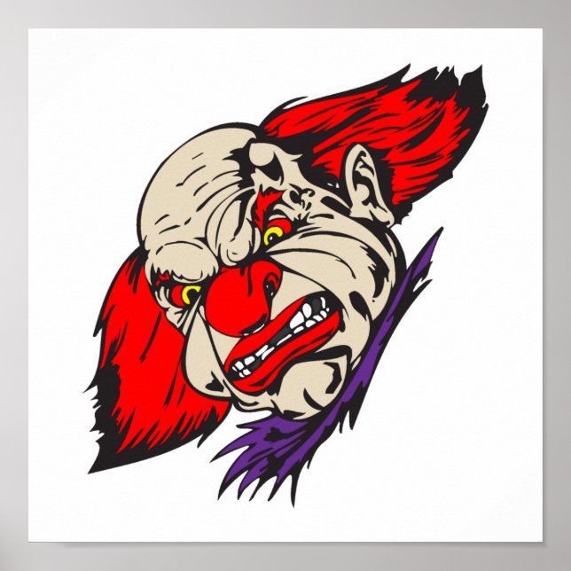 Affiche clown diabolique (Devant)