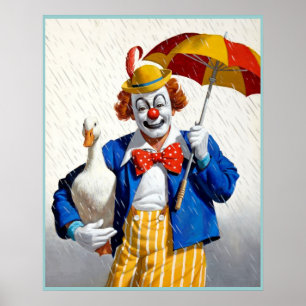 Affiche Clown peignant 1