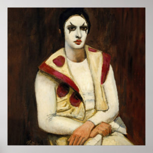 Affiche “Clown with Black Wig” by Walt Kuhn