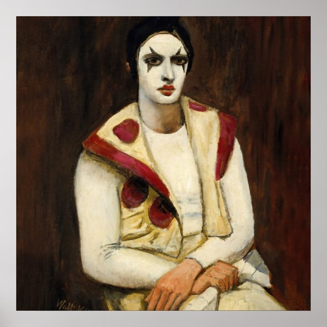 Affiche "Clown with Black Wig" de Walt Kuhn (Devant)