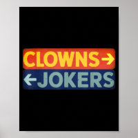 Clowns à droite jokers à gauche drôle rétro
