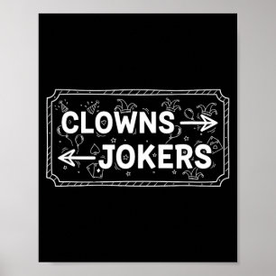 Affiche Clowns et blagueurs humour sarcastique direction h