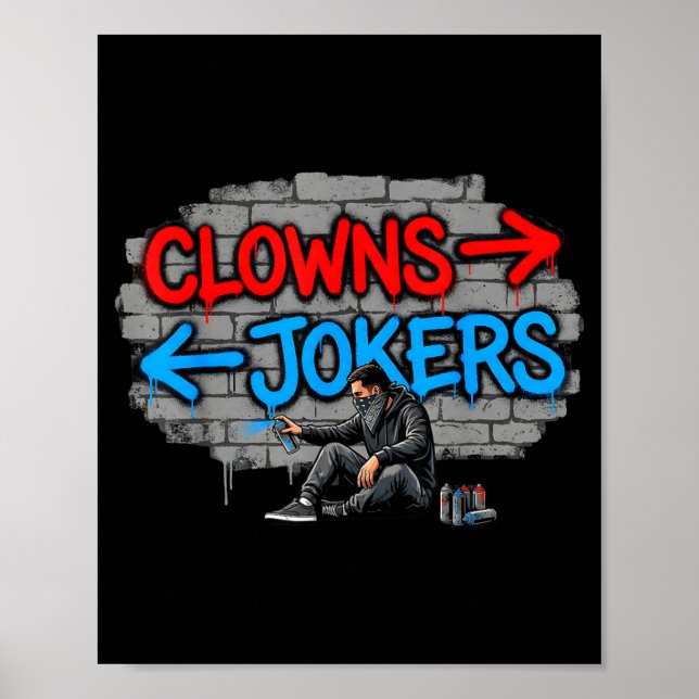 Affiche Clowns et farceurs graffiti street art direction (Devant)