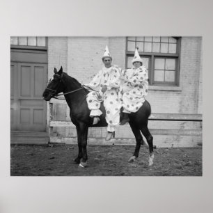 Affiche Clowns sur un cheval