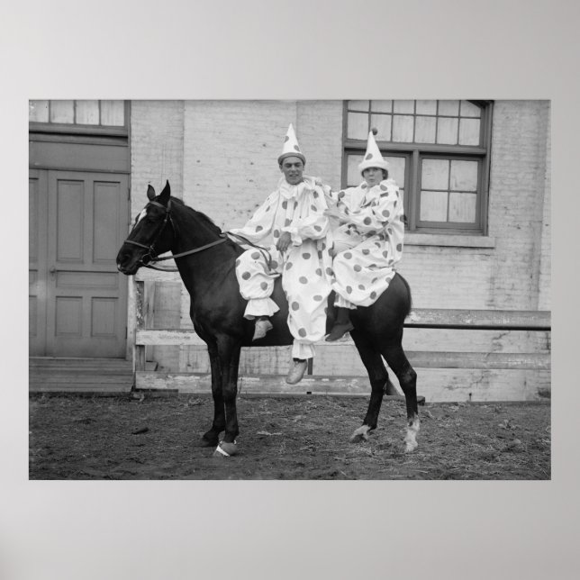 Affiche Clowns sur un cheval (Devant)