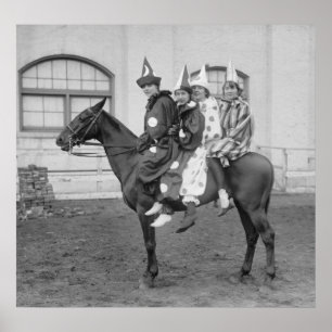 Affiche Clowns sur un cheval, 1915