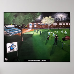 Affiche Club Canino Boomerang Peinture d'Alfred Fox