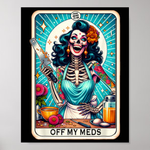 Affiche Club Cool Mama Carte de Tarot Squelette Halloween