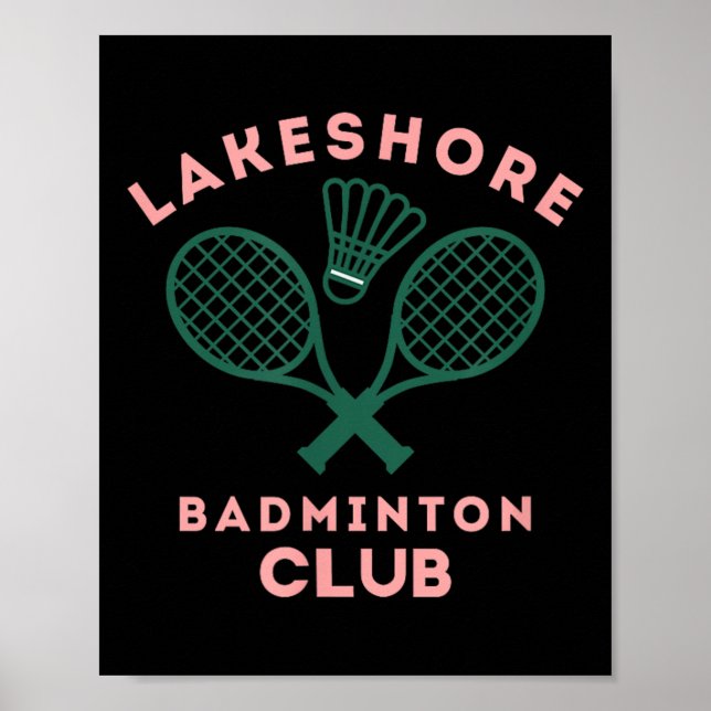 Affiche Club de badminton mignon de Lakeshore Preppy Graph (Devant)