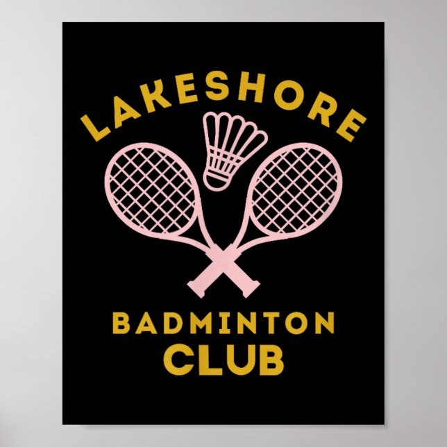 Affiche Club de badminton mignon de Lakeshore Preppy Graph (Devant)