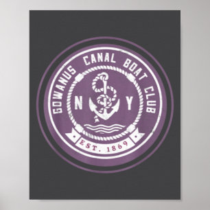 Affiche Club de bateau C de Gowanus drôle Brooklyn New Yor