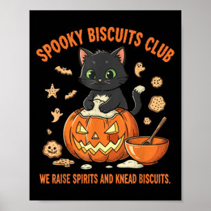 Affiche Club de biscuits effrayants Chat Drôle de cuisson