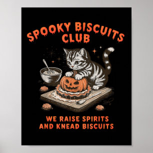 Affiche Club de biscuits effrayants pour chat Halloween Cu