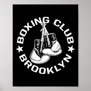 Affiche Club De Boxe Brooklyn Gants Graphique Pour Une Box