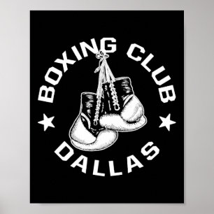 Affiche Club De Boxe Dallas Gants Graphique Pour Un Lov De