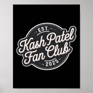 Affiche Club de fans de Kash Patel Ét. 2025 Logo Vintage T