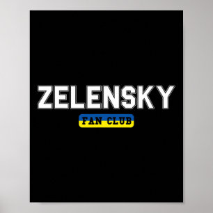 Affiche Club de fans de Zelensky Soutien à l'Ukraine