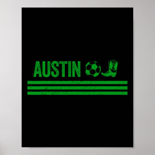 Affiche Club de football bottes de cow-boy d'Austin