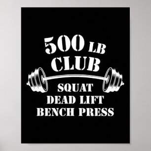 Affiche Club de haltérophilie de 225 kg Gym Haltérophilie