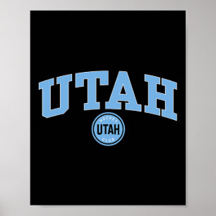 Affiche Club de hockey de l'Utah Arch Over Gris Nhl Sous L